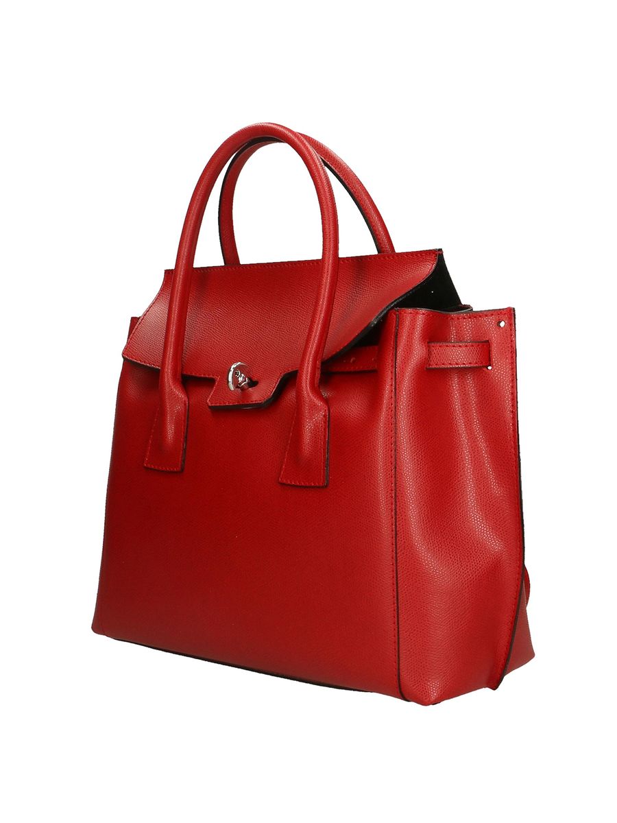 Elegante strukturierte Lederhandtasche