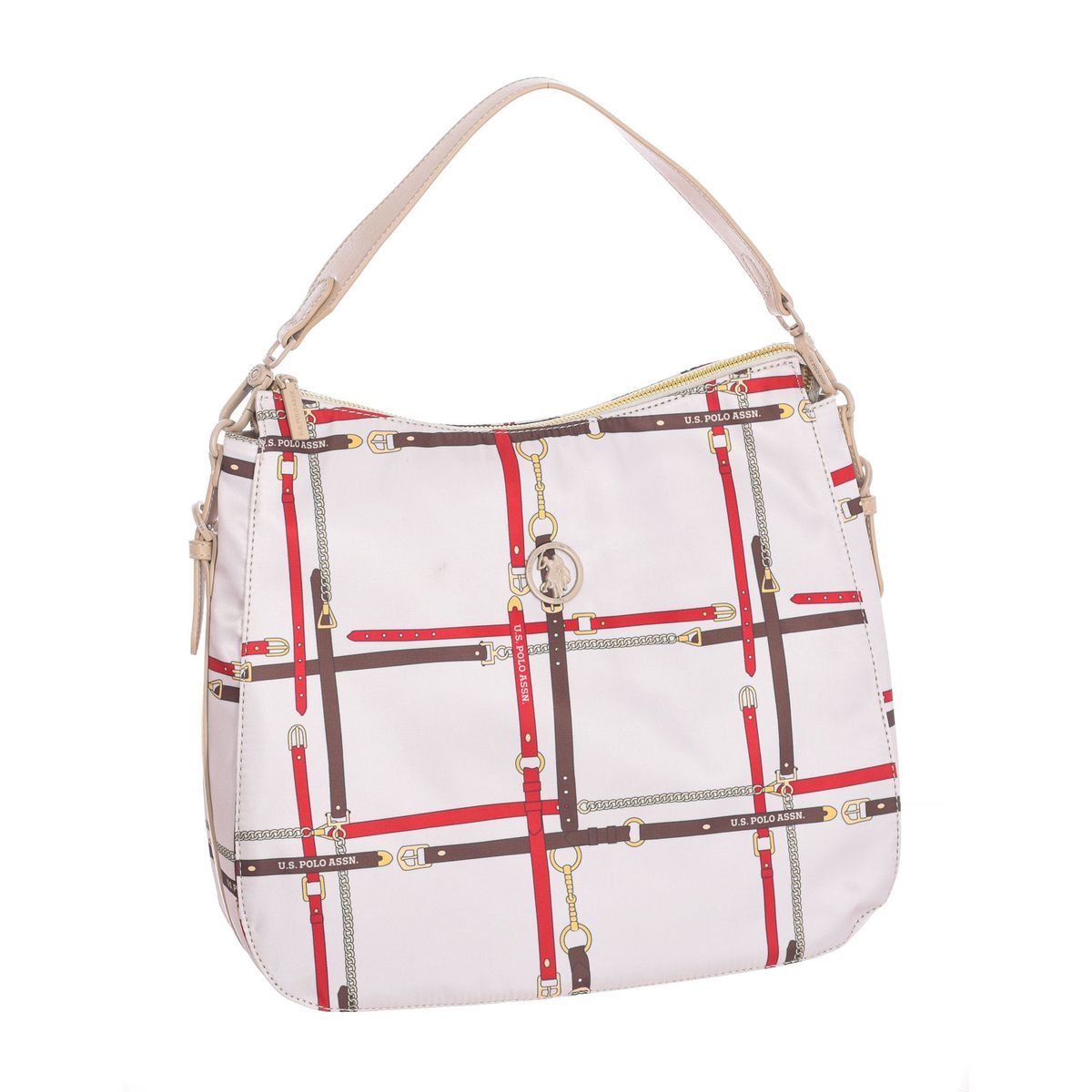 Hobo-Tasche im Reiterstil mit Muster
