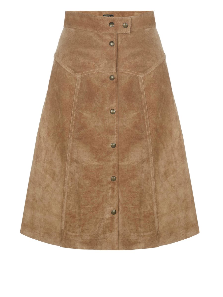 Leder A-Linien Midirock
