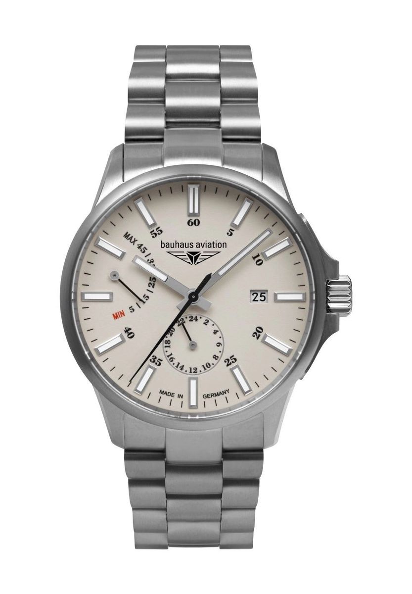 Herren-Fliegeruhr aus Edelstahl