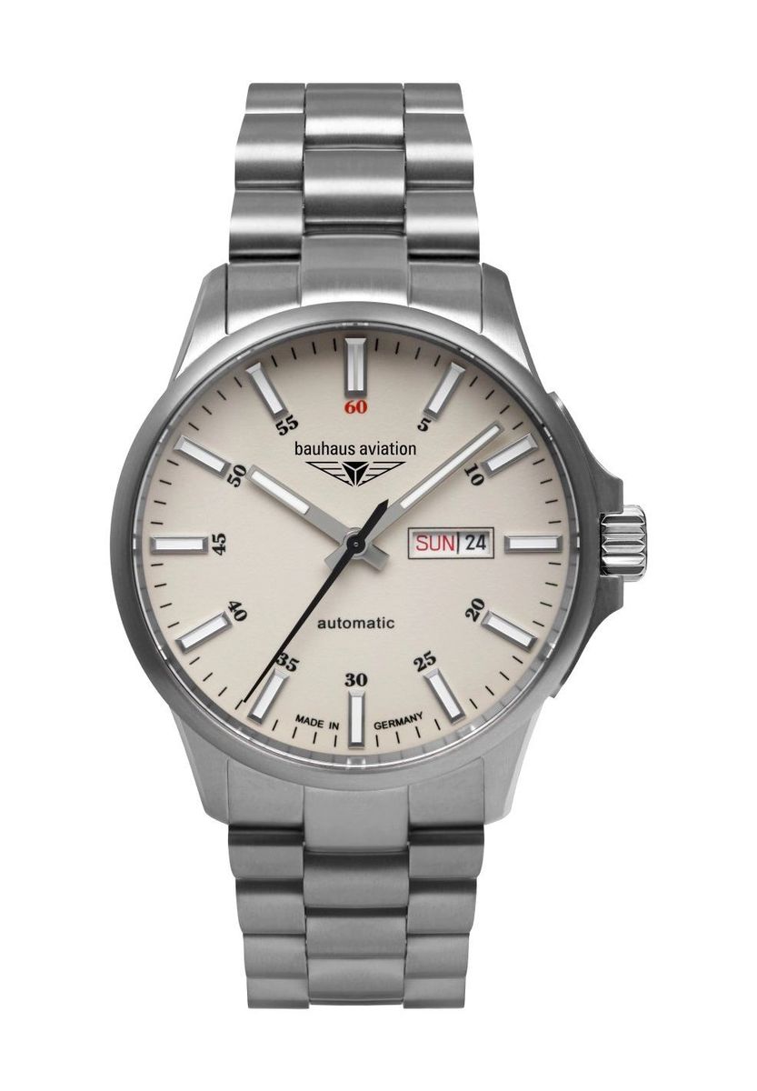 Beige Zifferblatt Automatikuhr Edelstahl