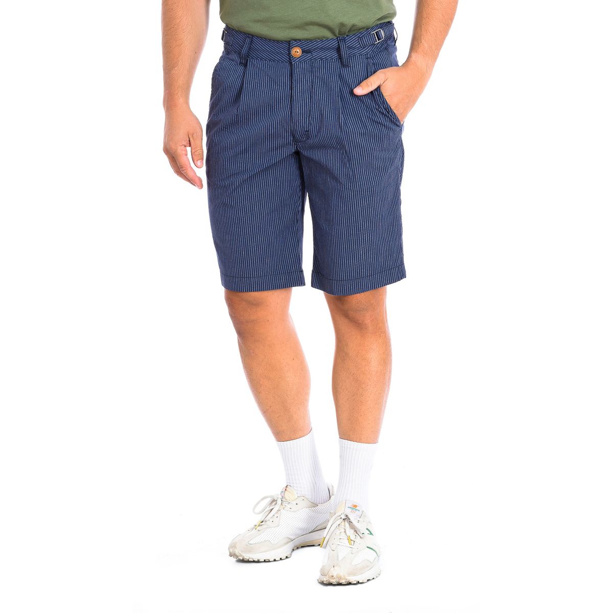 Herren Bermuda Shorts mit Streifenmuster