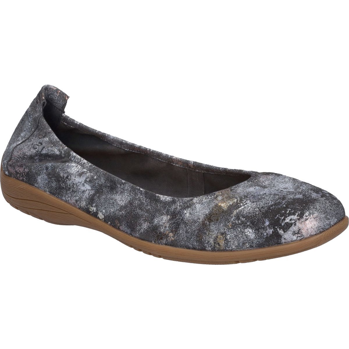 Ballerinas aus Distressed-Leder mit Komfort