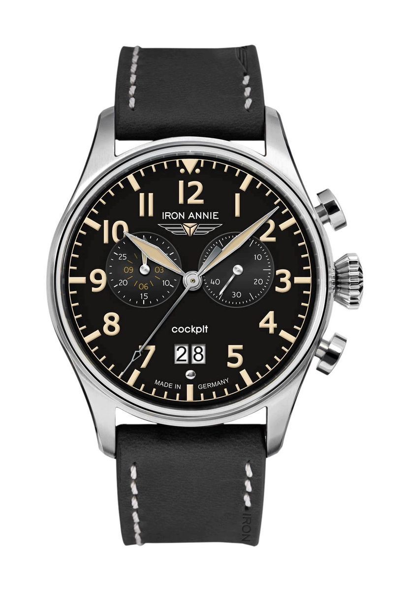 Klassische Pilot Chronograph Uhr Flight Control