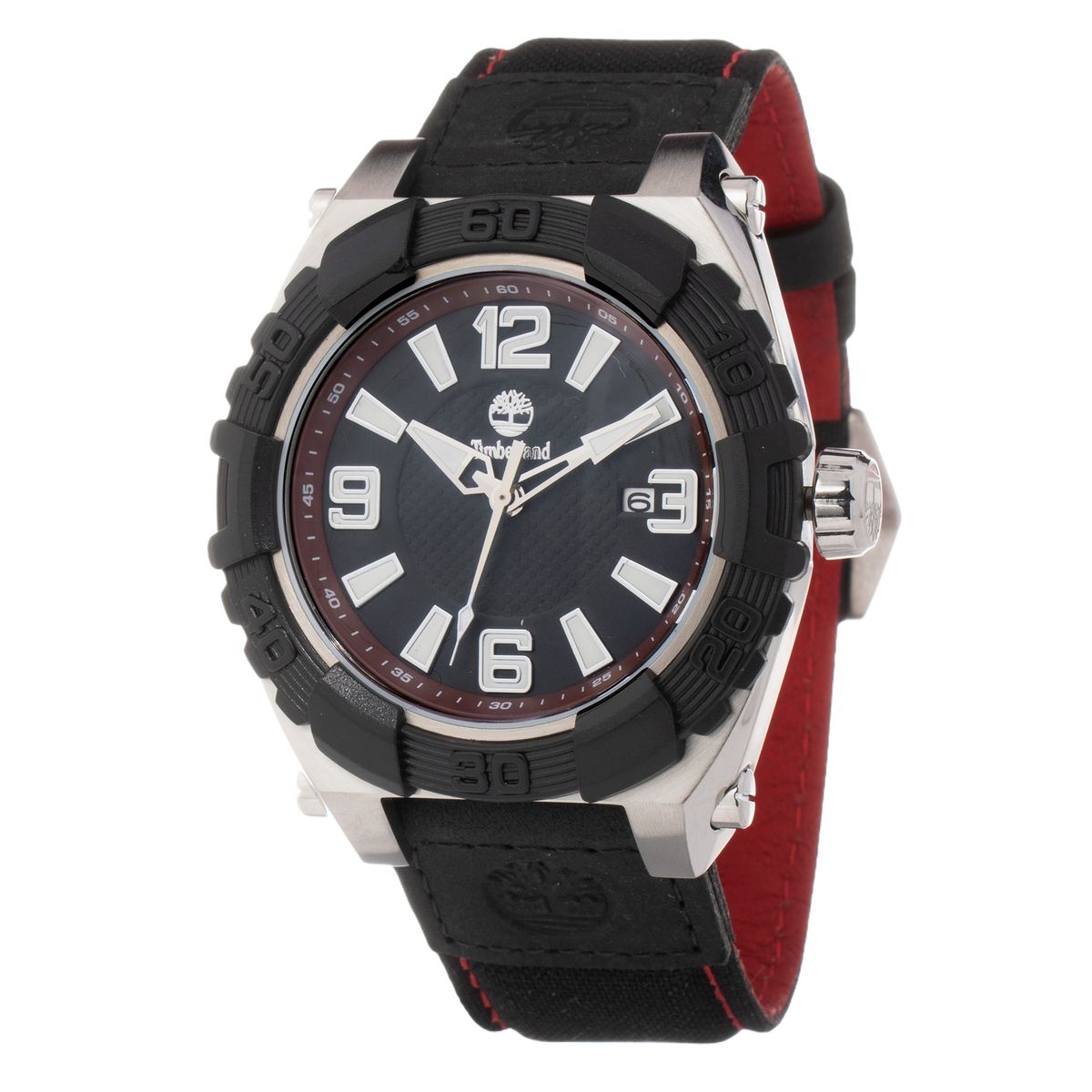 Herren Analog Uhr Schwarz mit Lederarmband