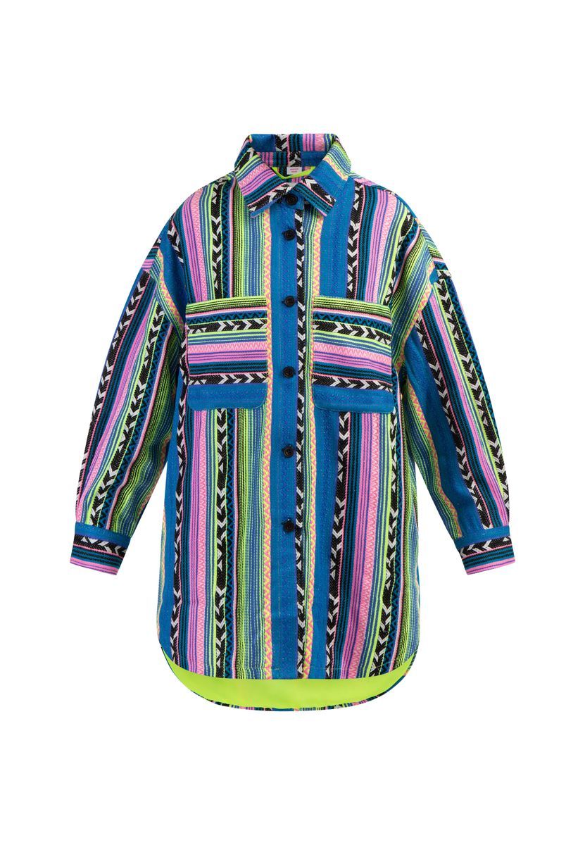 Mymo Hemdjacke Damen Mehrfarbig Neongrün