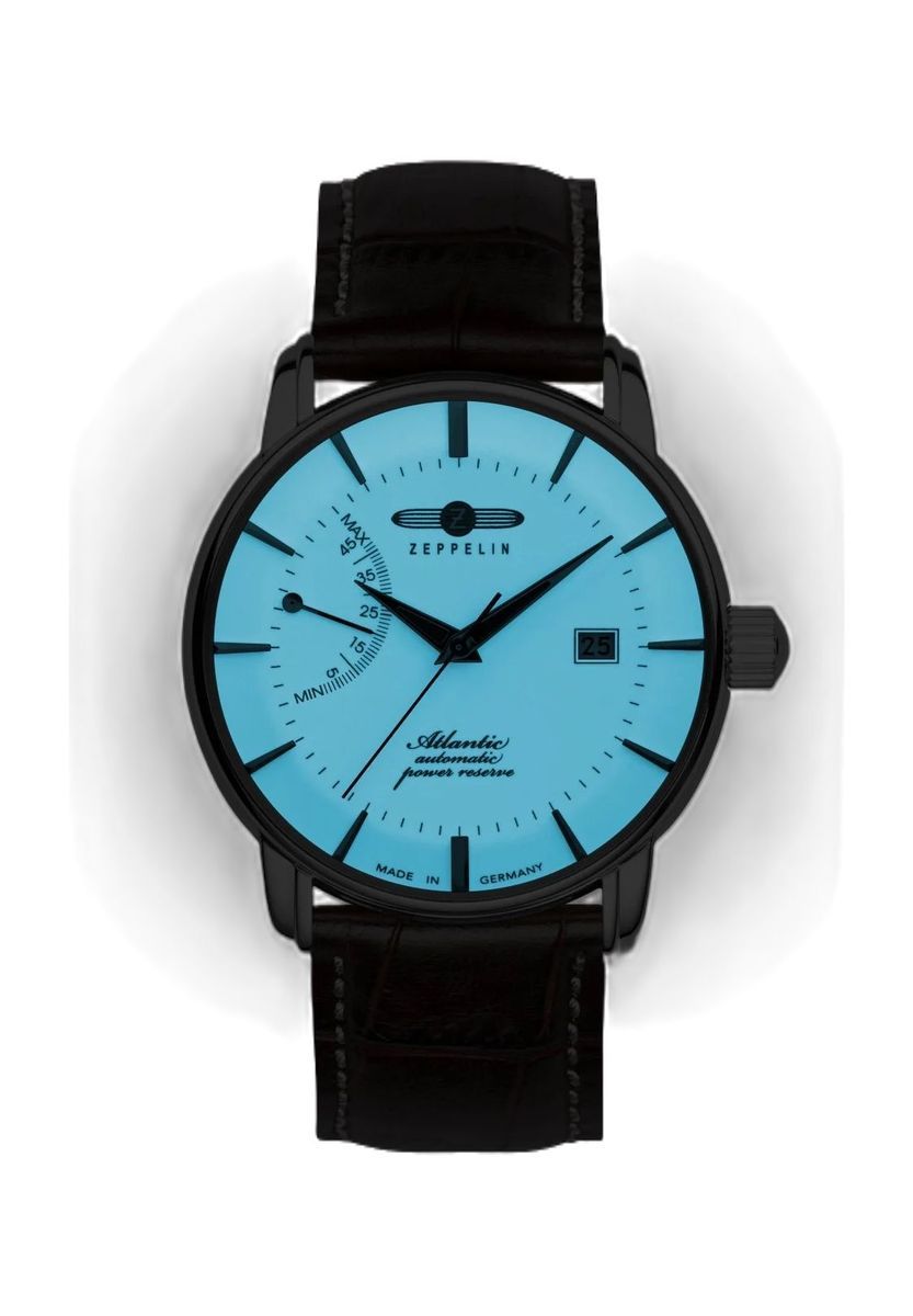 Klassische Gangreserve Braunleder Herrenuhr