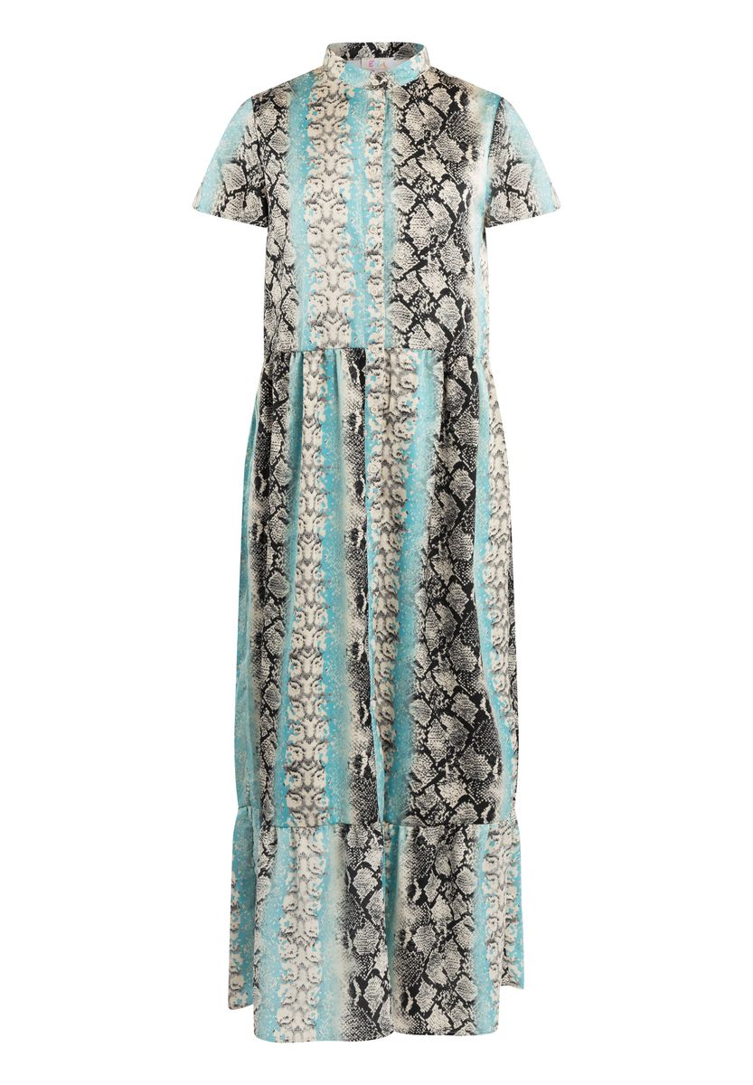 IZIA Robe à manches courtes maxi gaya
