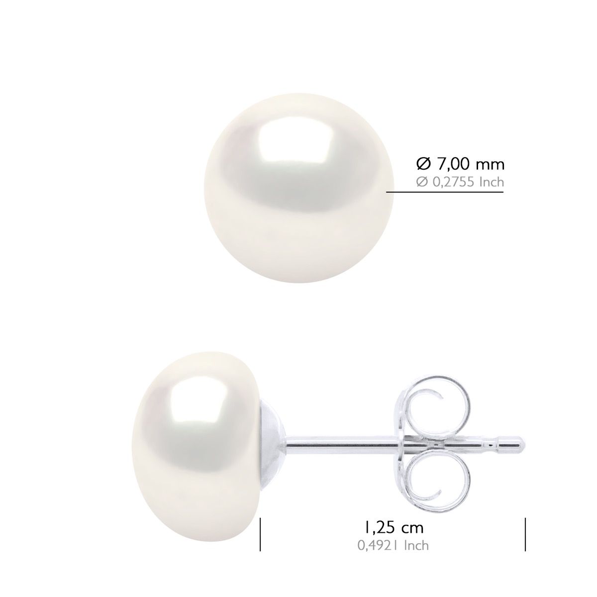 Elegante Süßwasserperlen-Ohrstecker