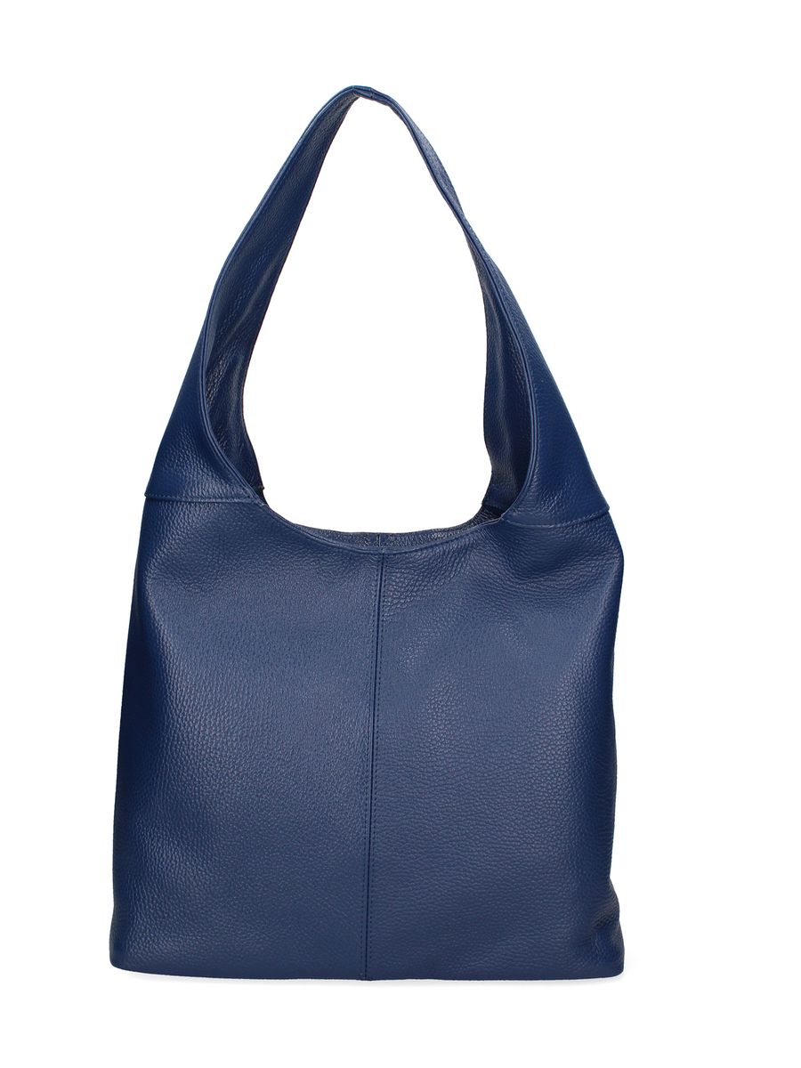 Blaue Ledertasche