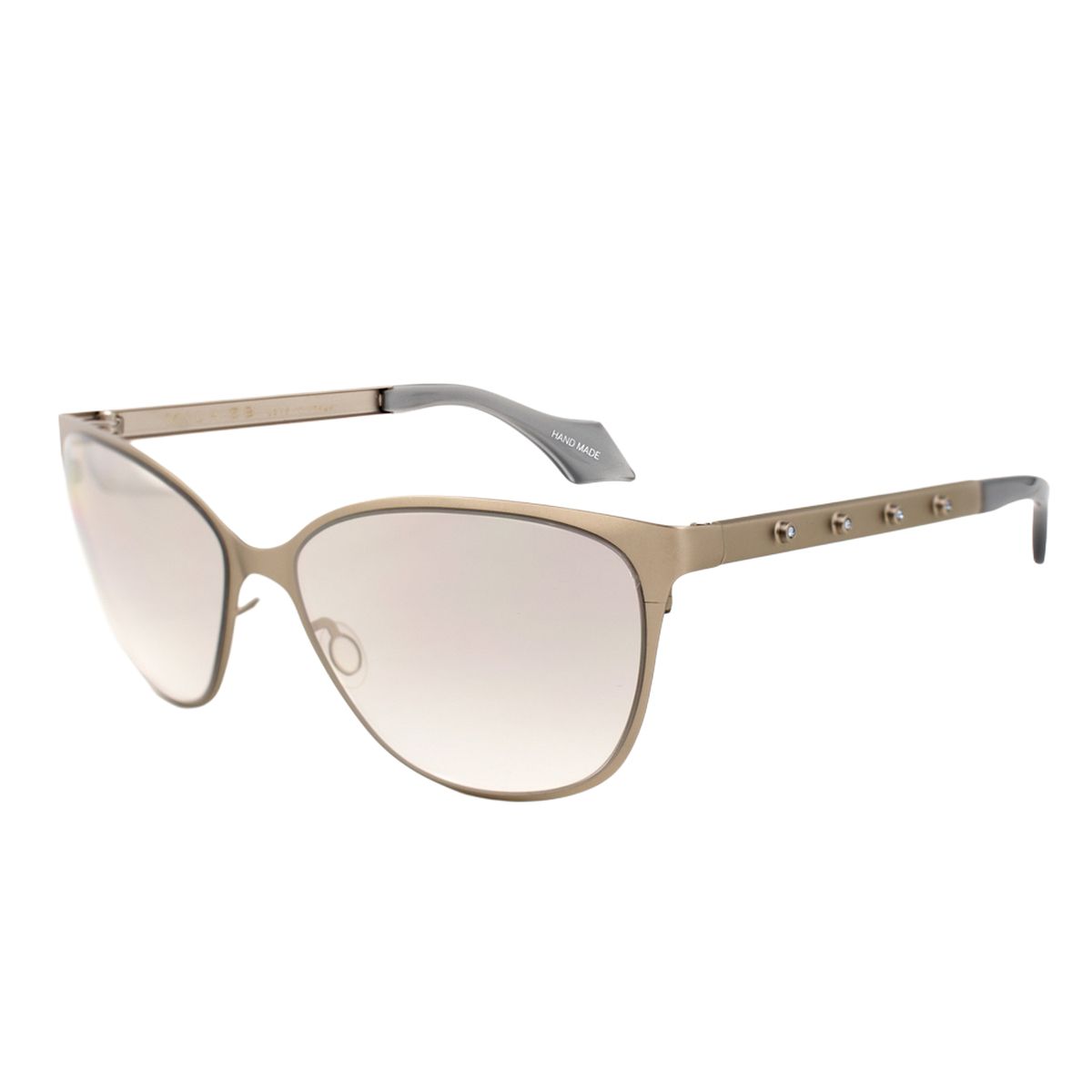 Metall-Katzenaugen-Sonnenbrille mit Nieten