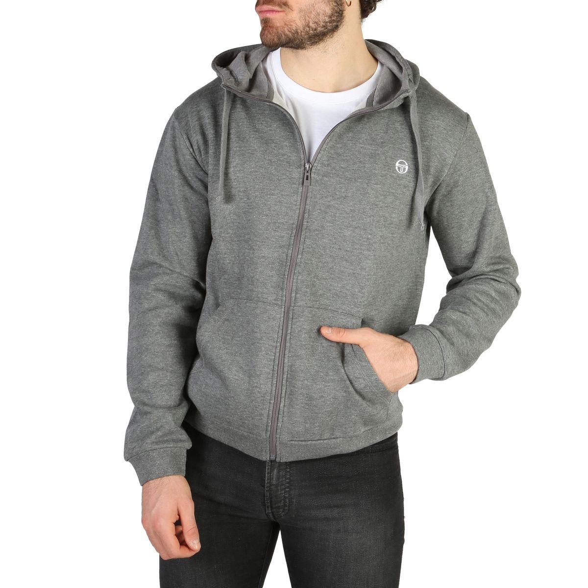 Herren Fleece Kapuzenpullover mit Reißverschluss