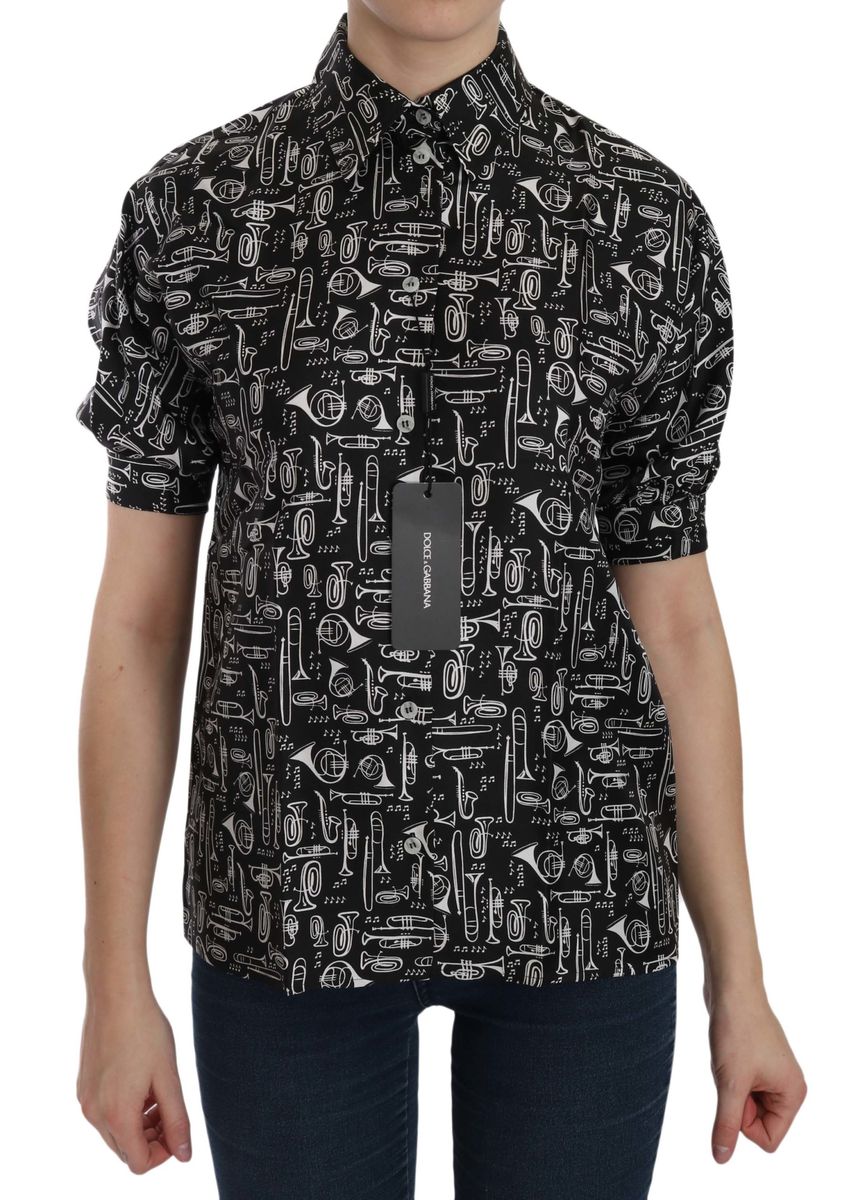 Dolce & Gabbana Hemd mit Musikinstrumenten-Print