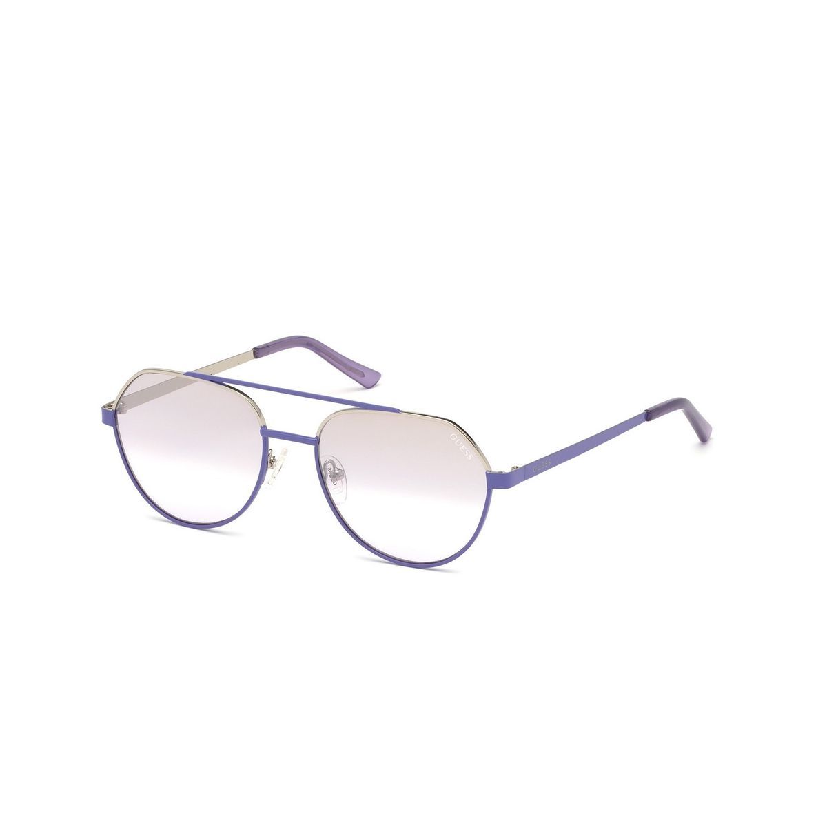 Sonnenbrille im Pilotenstil aus violettem Metall