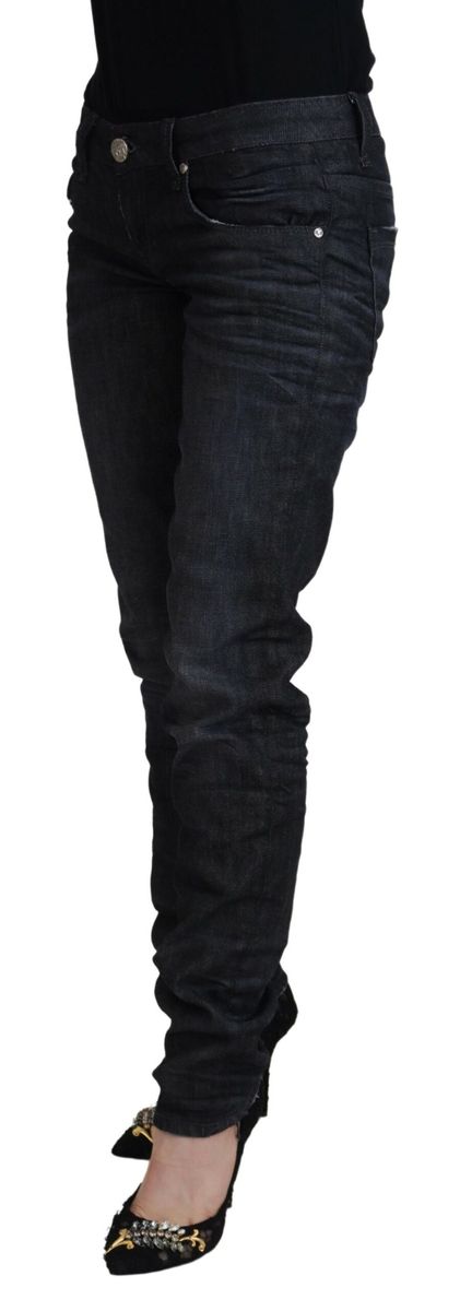 Slim-Fit Denim-Jeans mit niedriger Leibhöhe