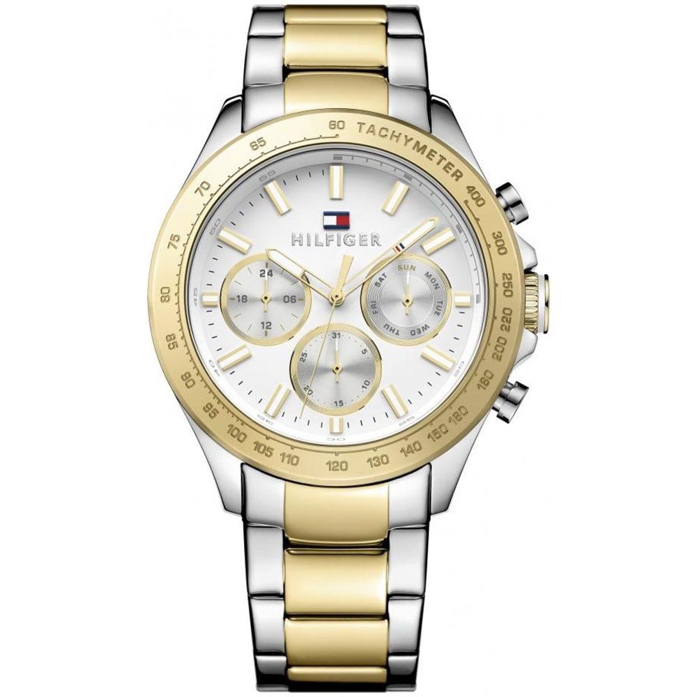 Zweifarbige Chronograph Tachymeter Uhr