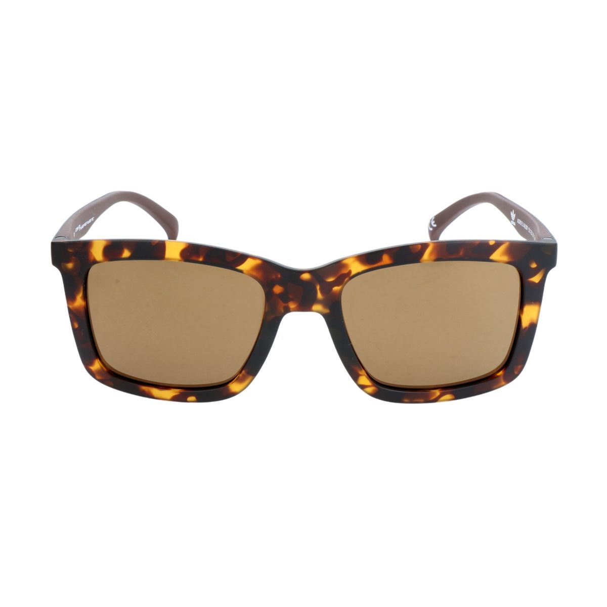 Rechteckige Sonnenbrille mit Schildpattmuster