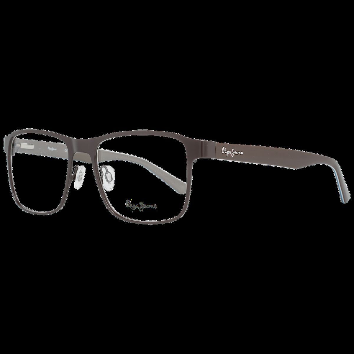 Matte Braun Rechteckige Vollrandbrille