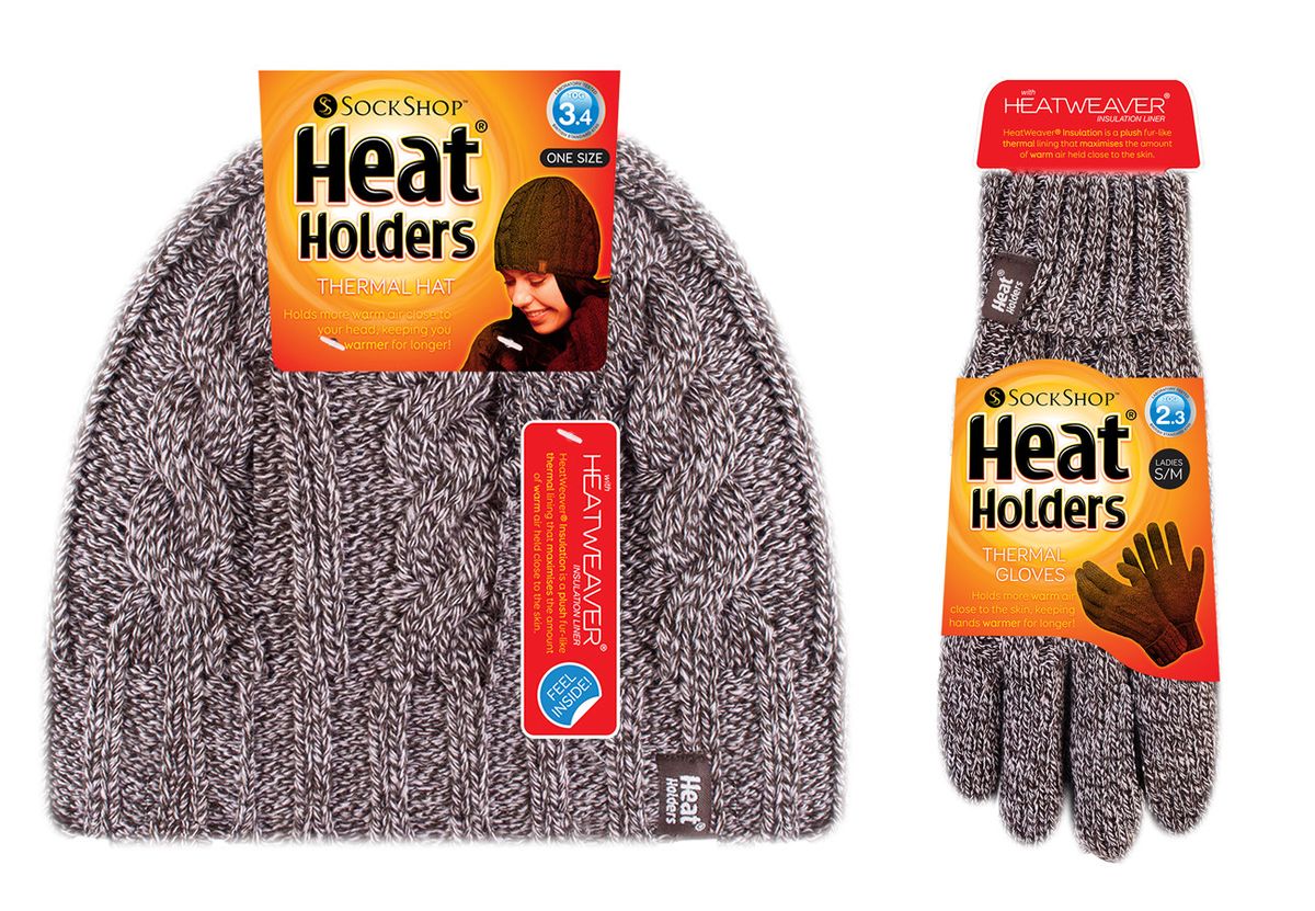 Thermoset mit Zopfmuster für Winter
