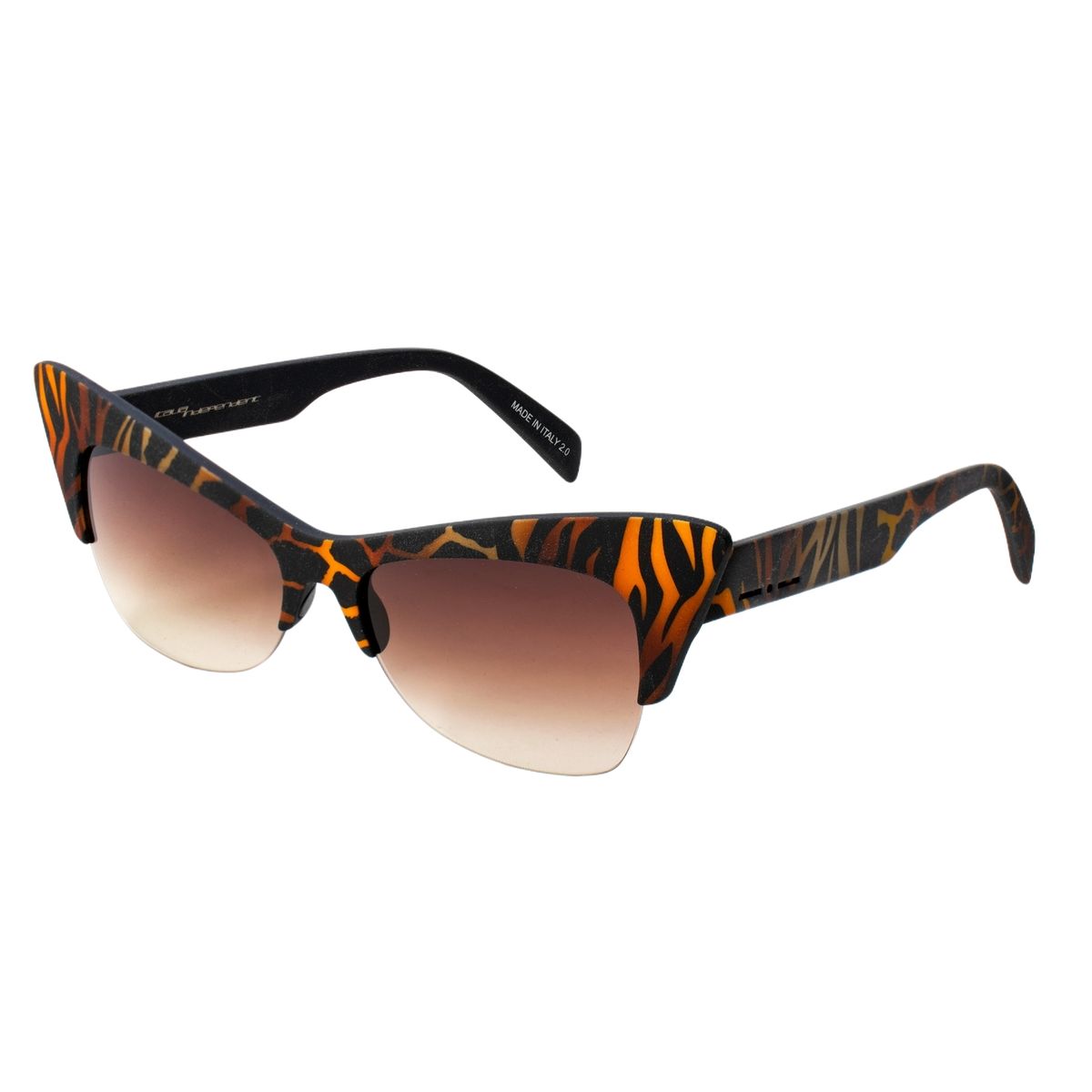 Cat-Eye-Sonnenbrille mit Animal-Print