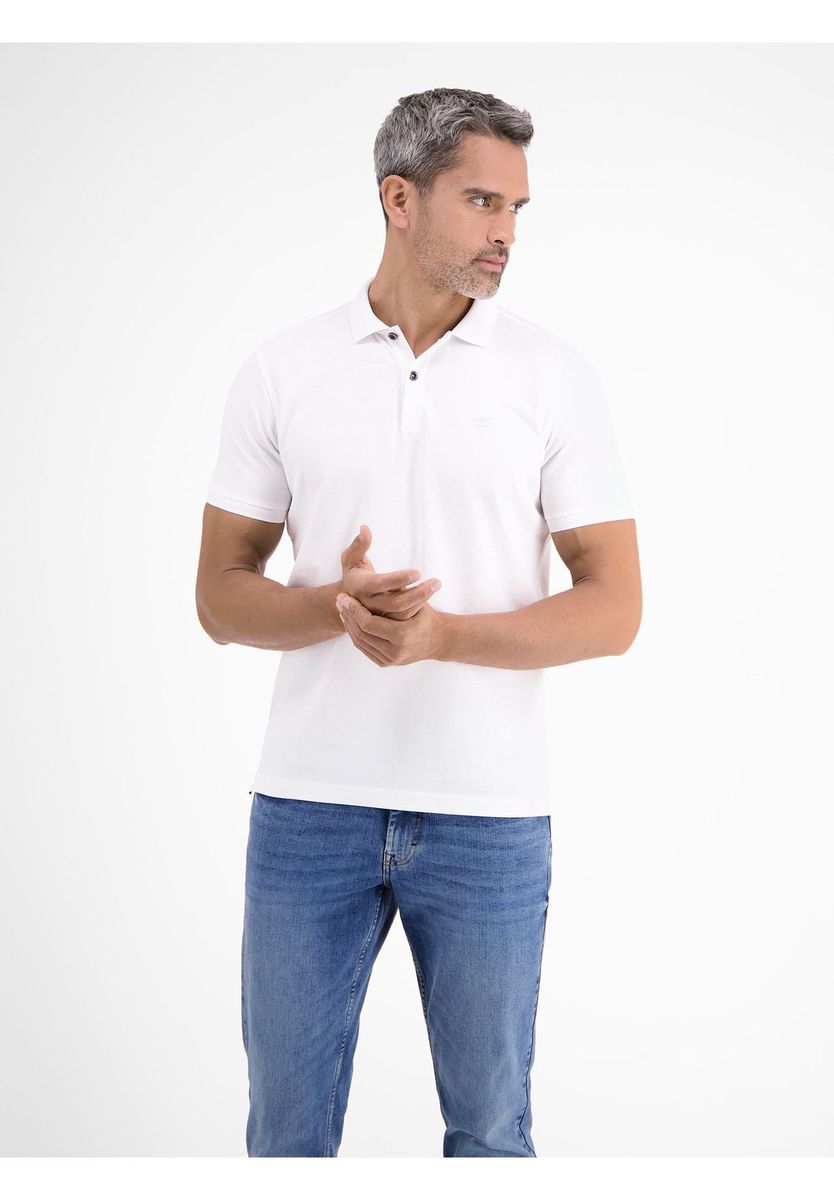 Klassisches einfarbiges Baumwoll-Piqué-Poloshirt