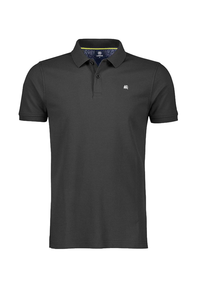 Klassisches, unifarbenes Piqué-Baumwoll-Poloshirt