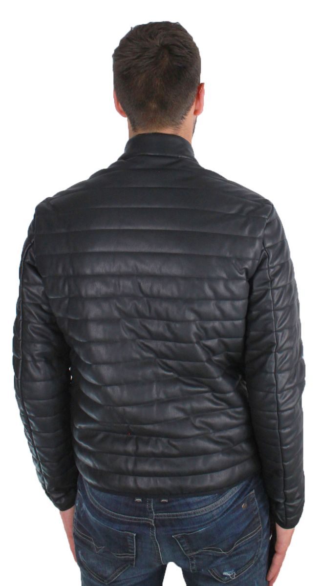 Gesteppte Jacke in Lederoptik