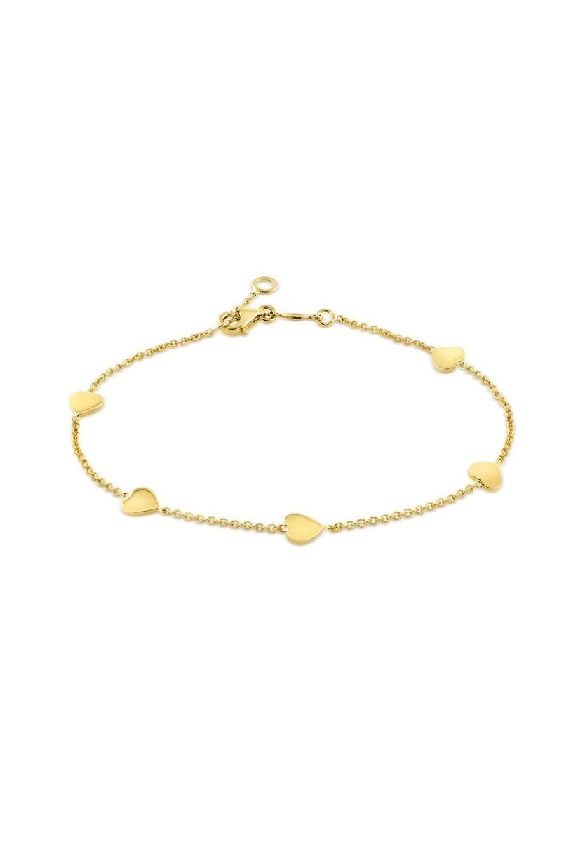 Zartes Gold Herz Charm Armband