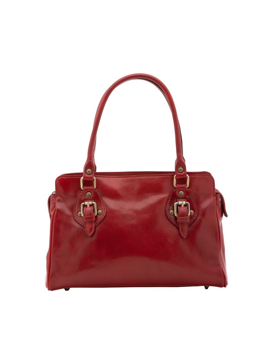 Elegante Lederhandtasche mit Henkel