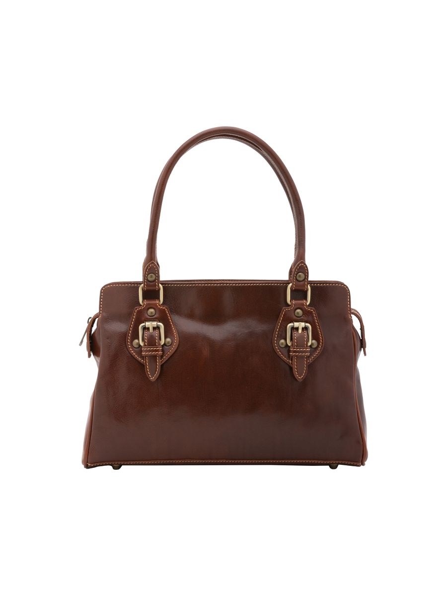 Elegante Lederhandtasche mit Henkel