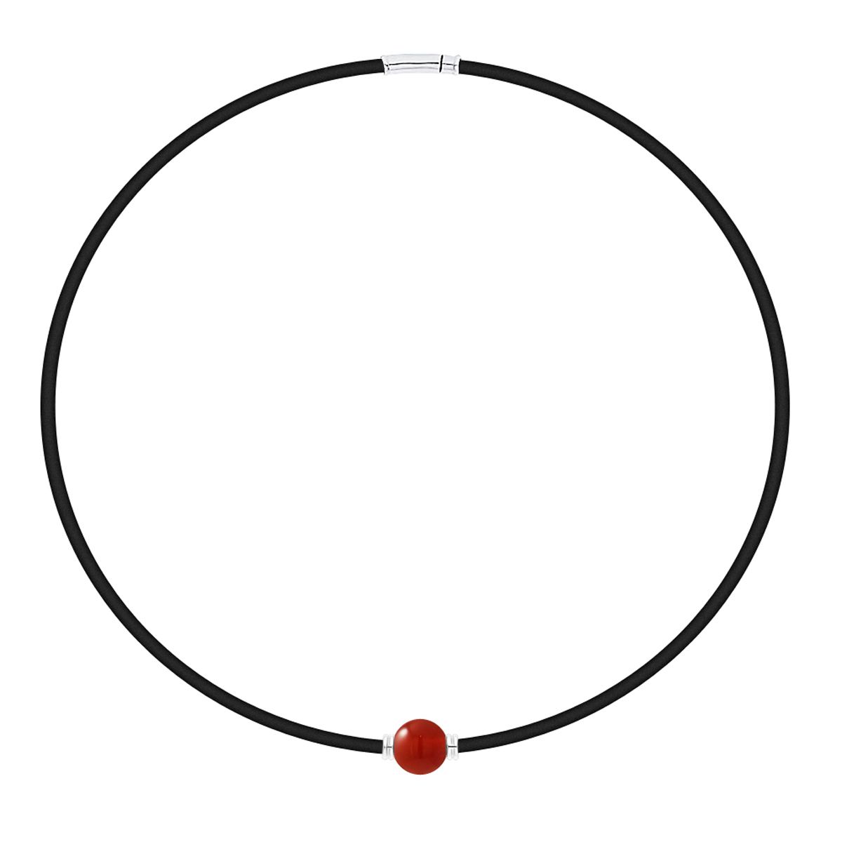 Rote Koralle Sterling Silber Halskette