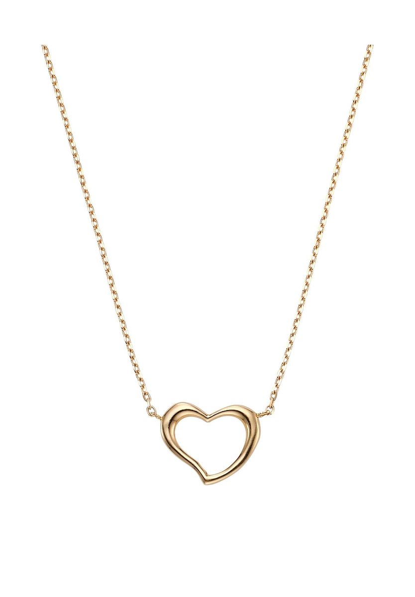 Goldene Halskette mit Herzanhänger