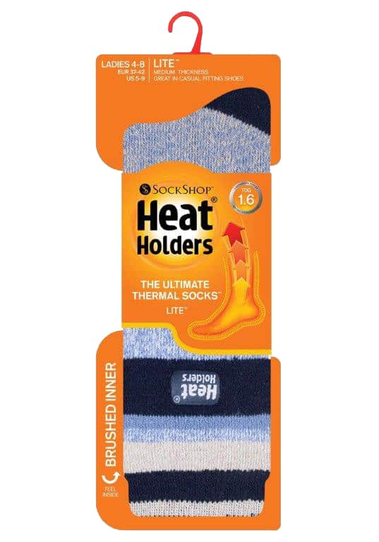 Gestreifte Thermo-Stricksocken