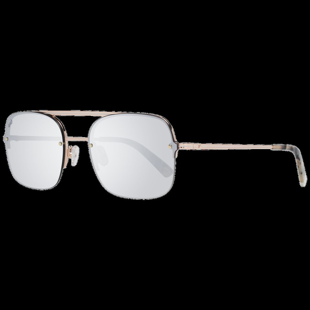 Quadratische Aviator Sonnenbrille mit verspiegelten Gläsern