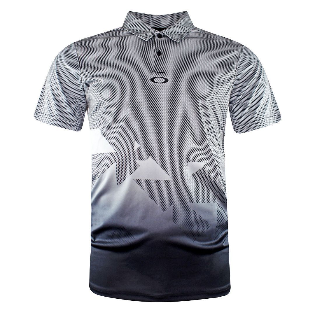 Herren Golf Poloshirt mit geometrischem Aufdruck
