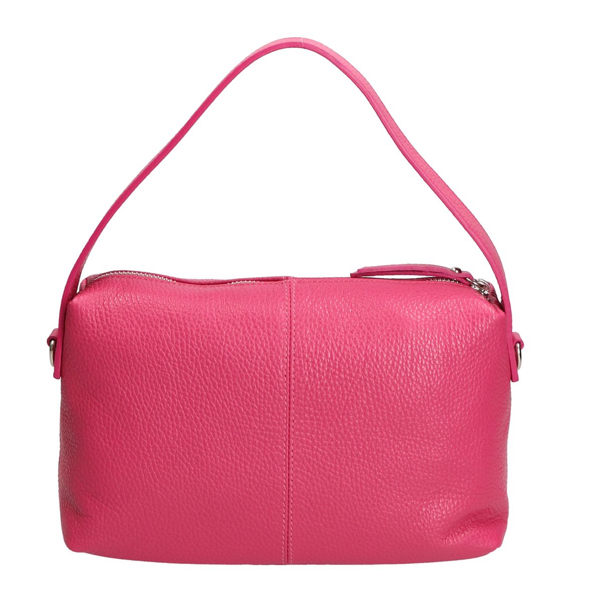 Fuchsia Leder Henkeltasche