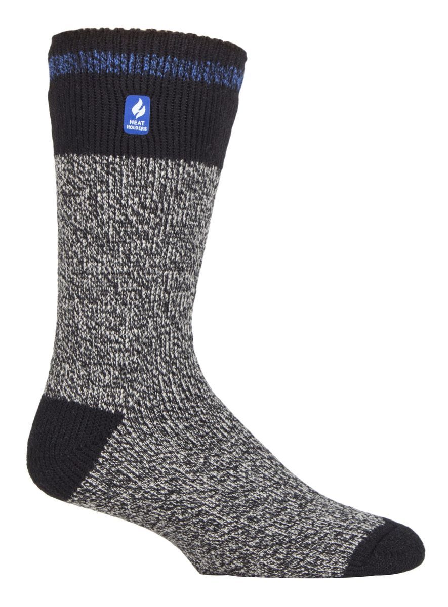 Wärmehalter - Herren Extra Dicke Thermosocken für den Winter | Warme Flauschige Fleece Isolierte Socken | Geschenke für Männer - Schwarz Blau (Porto)
