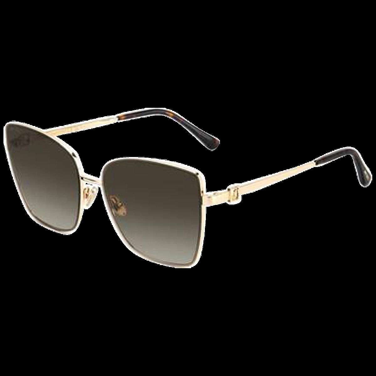 Goldene quadratische Sonnenbrille mit Vollrand