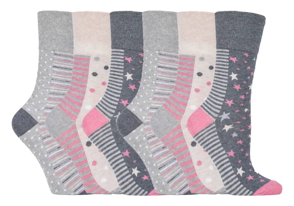 Gentle Grip - 6 Paare Damen Gentle Grip nicht elastische Socken - GG92