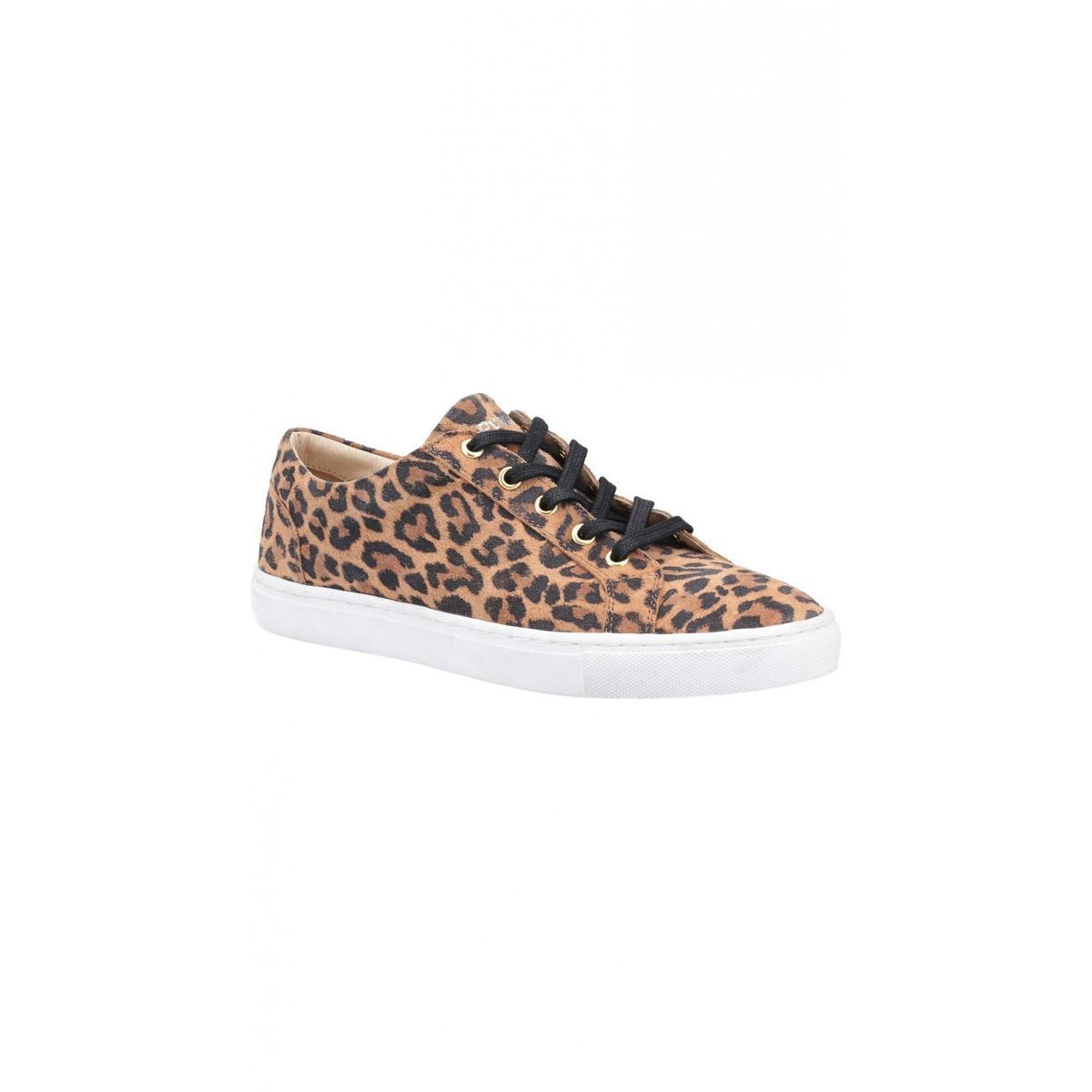 Leopardenmuster Leder Low-Top Sneaker