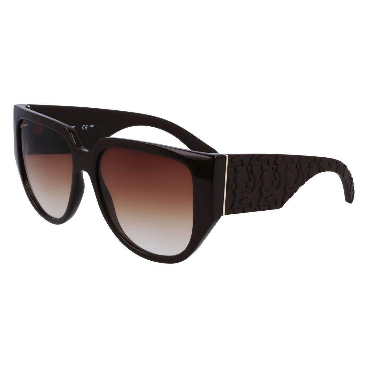 Braune übergroße Sonnenbrille