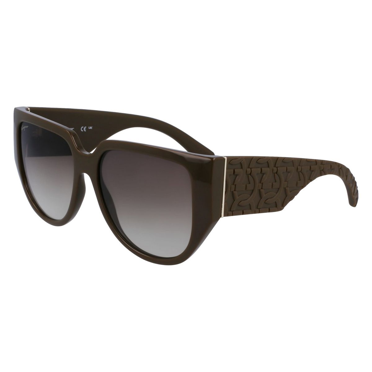 Braune übergroße Sonnenbrille