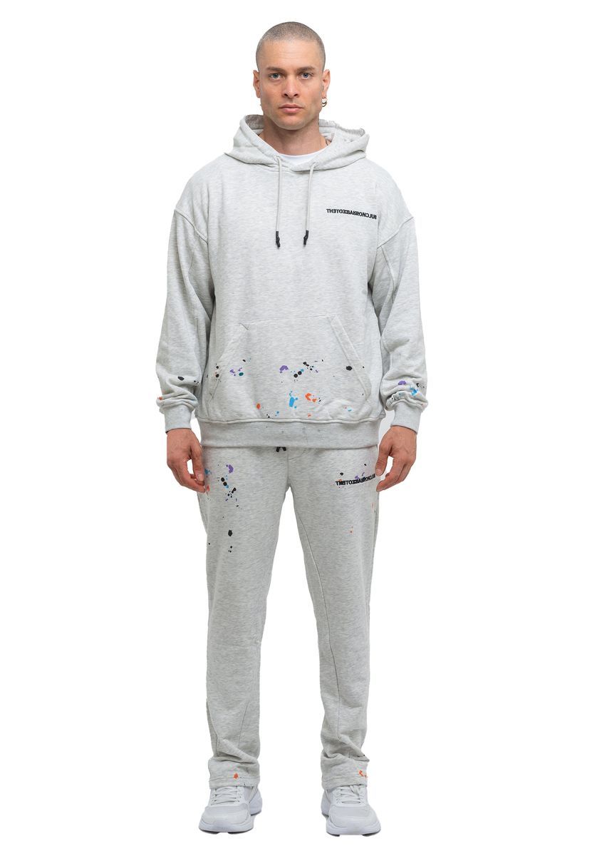 Herren Oversize Trainingsanzug Set mit Farbspritzern