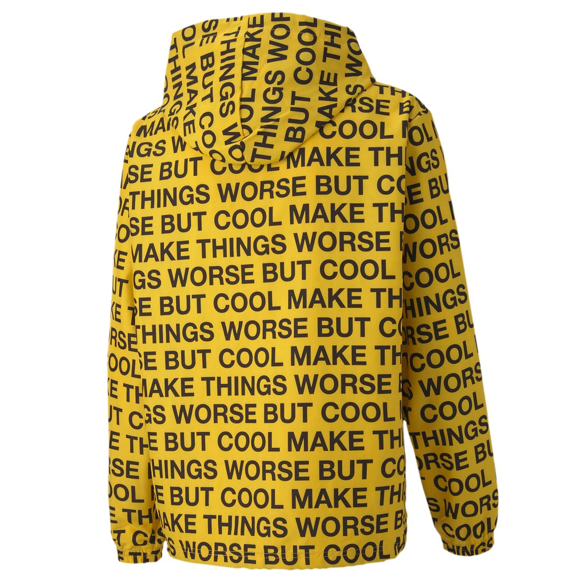 Packbarer Windbreaker mit Allover-Textprint