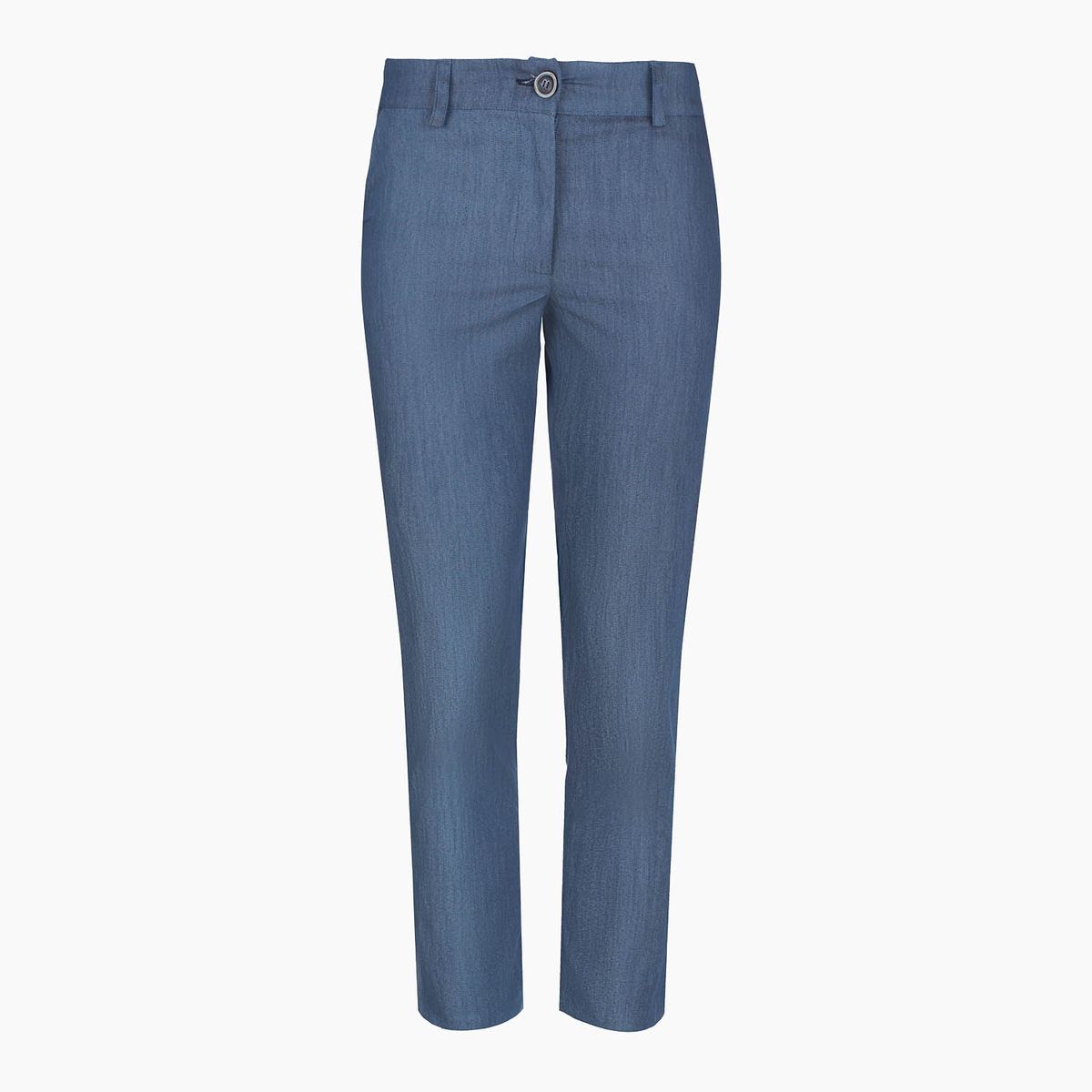 Blaue Cropped Denim Hose
