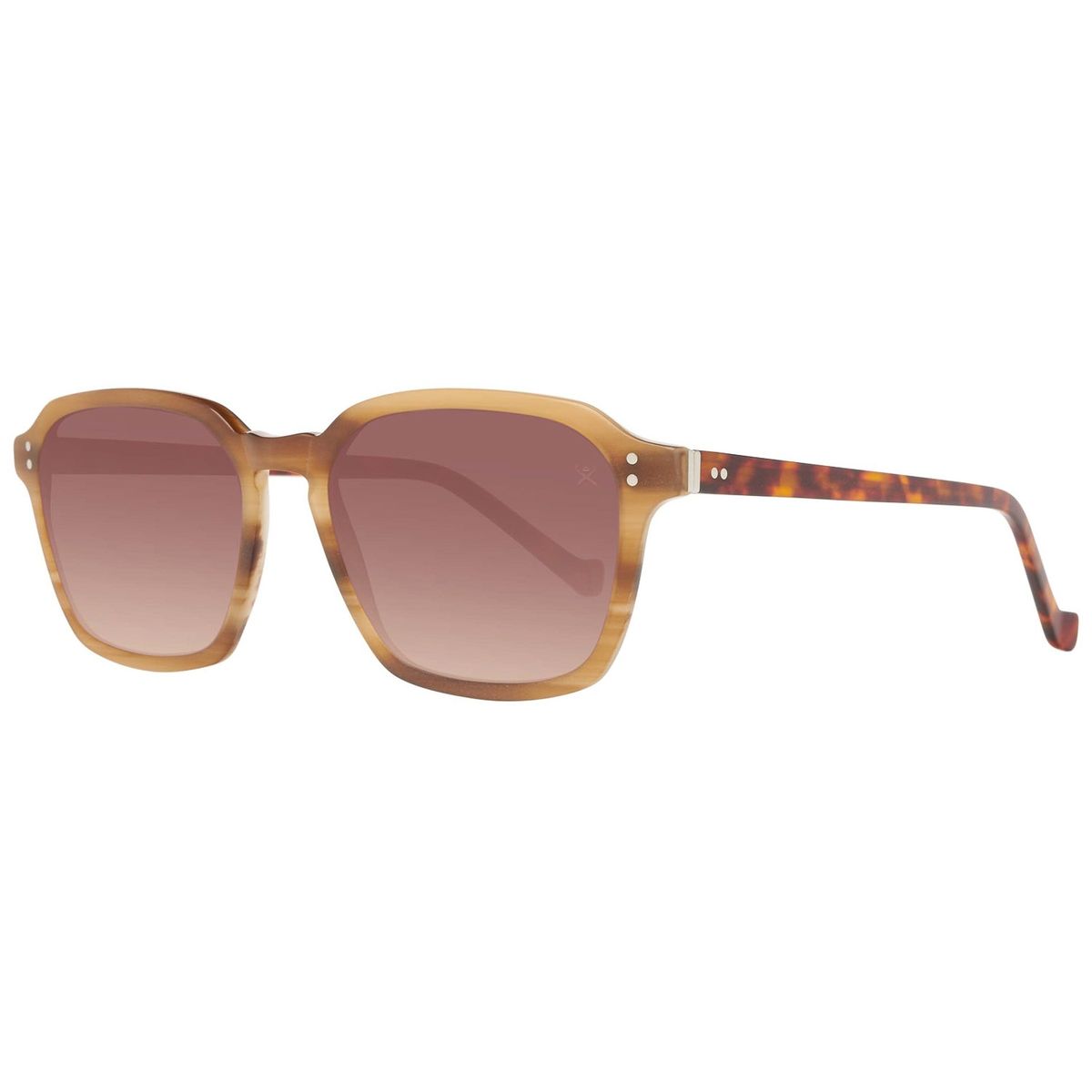 Sonnenbrille mit quadratischem Rahmen und Schildpattbügeln