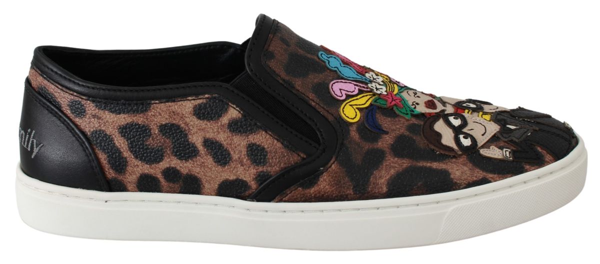 Slip-On-Sneakers mit Leopardenmuster