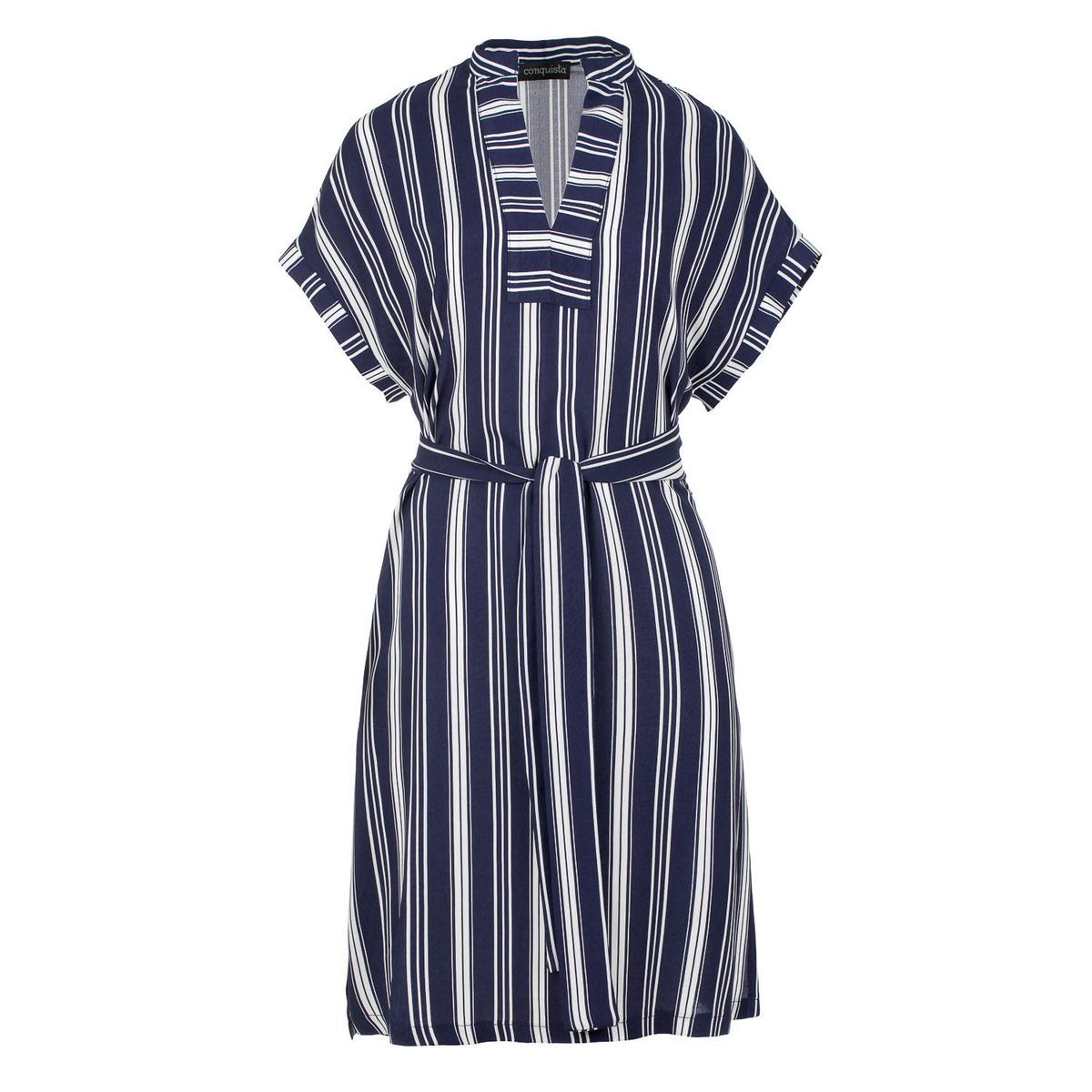 Gestreiftes Hemdkleid mit Gürtel