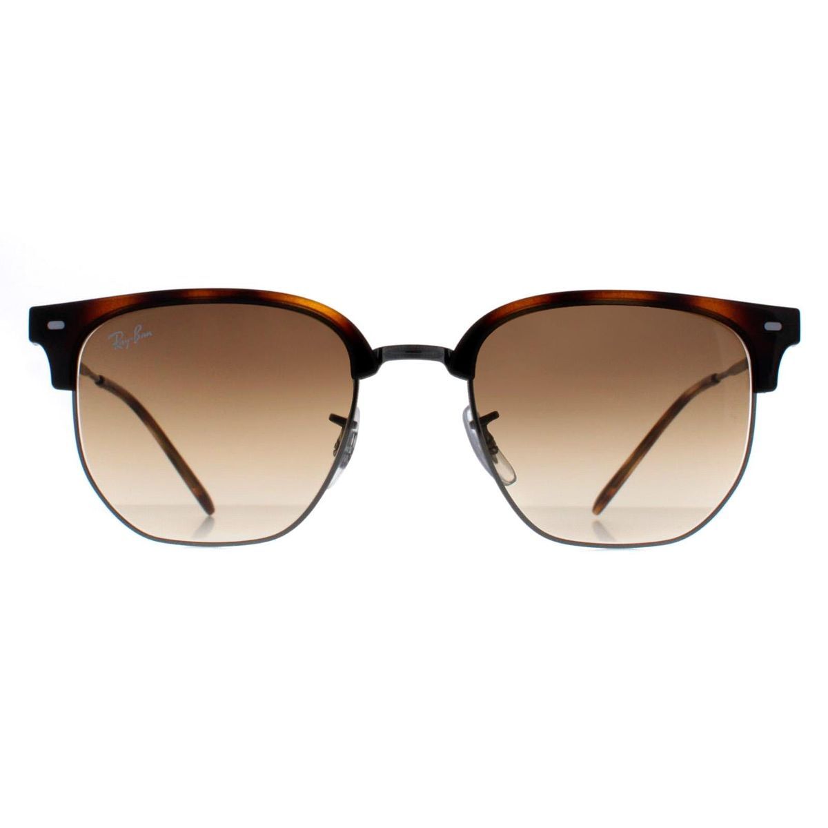 Quadratische braun verlaufende Clubmaster Sonnenbrille