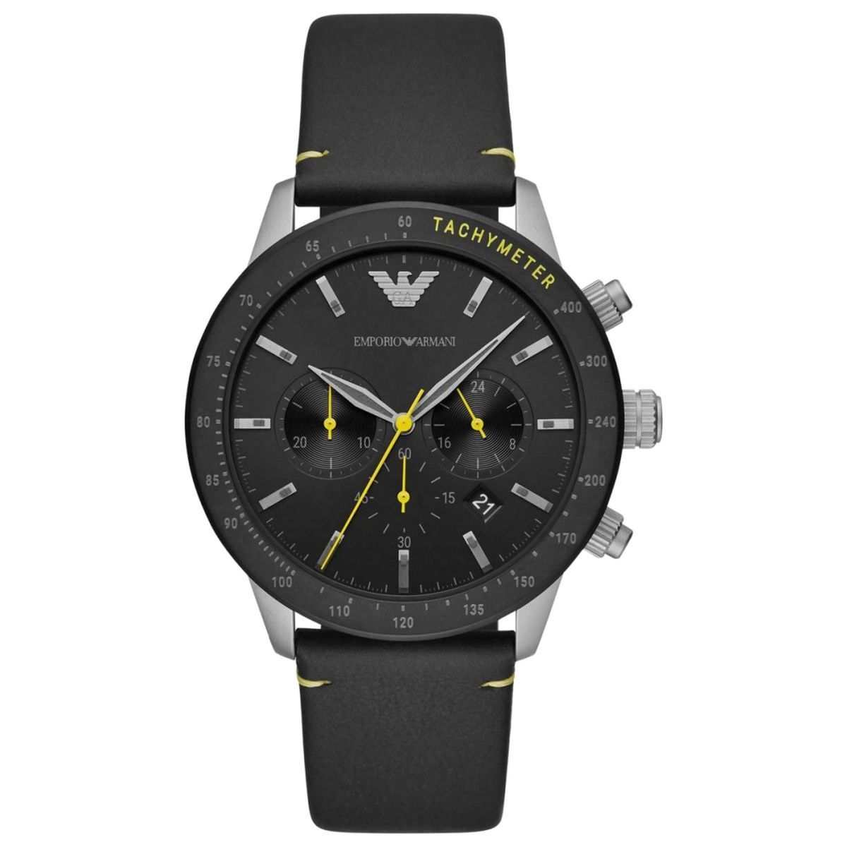 Herren-Chronograph Uhr mit Lederarmband